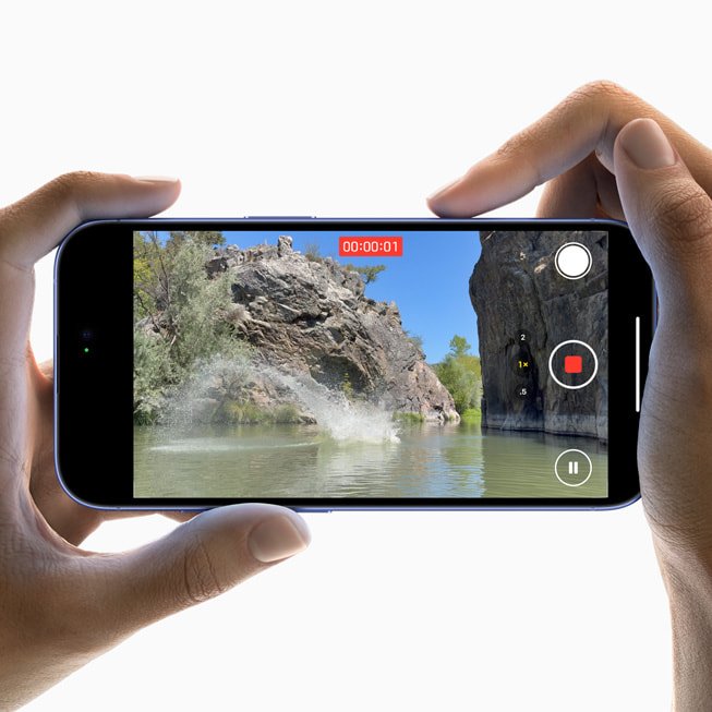 Apple iPhone 16 yatay video kayıt görünümü