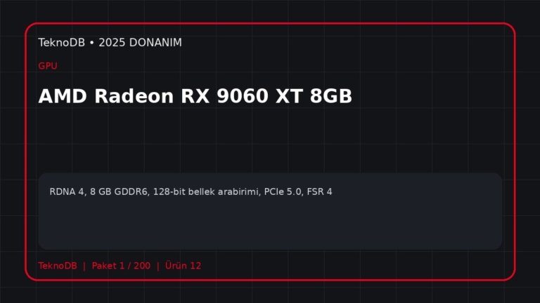 AMD Radeon RX 9060 XT 8GB