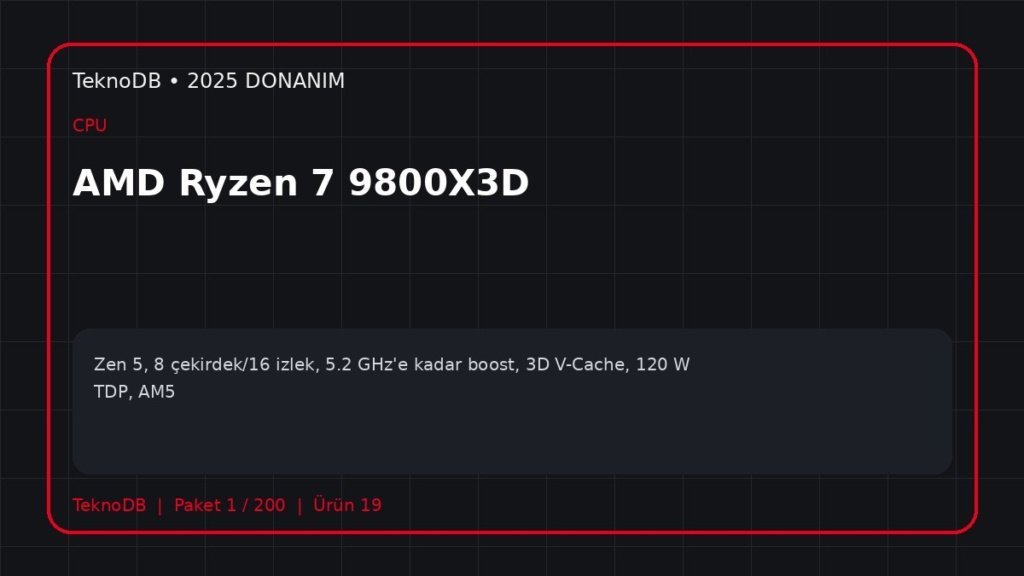 AMD Ryzen 7 9800X3D