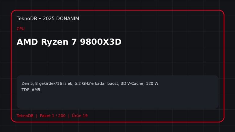 AMD Ryzen 7 9800X3D