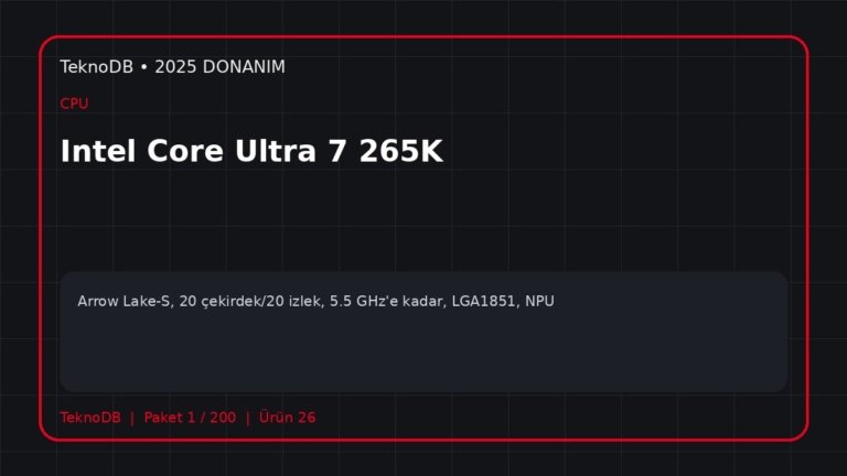 Intel Core Ultra 7 265K