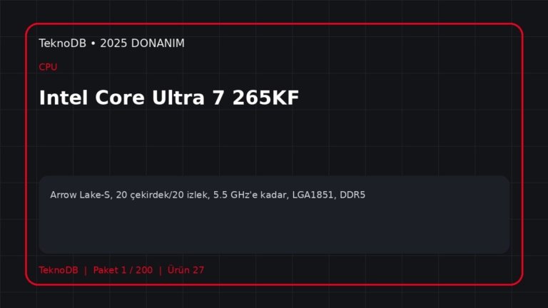 Intel Core Ultra 7 265KF
