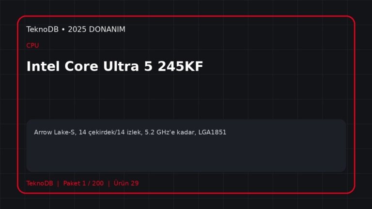 Intel Core Ultra 5 245KF