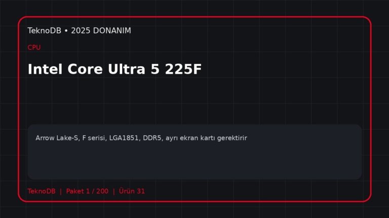Intel Core Ultra 5 225F