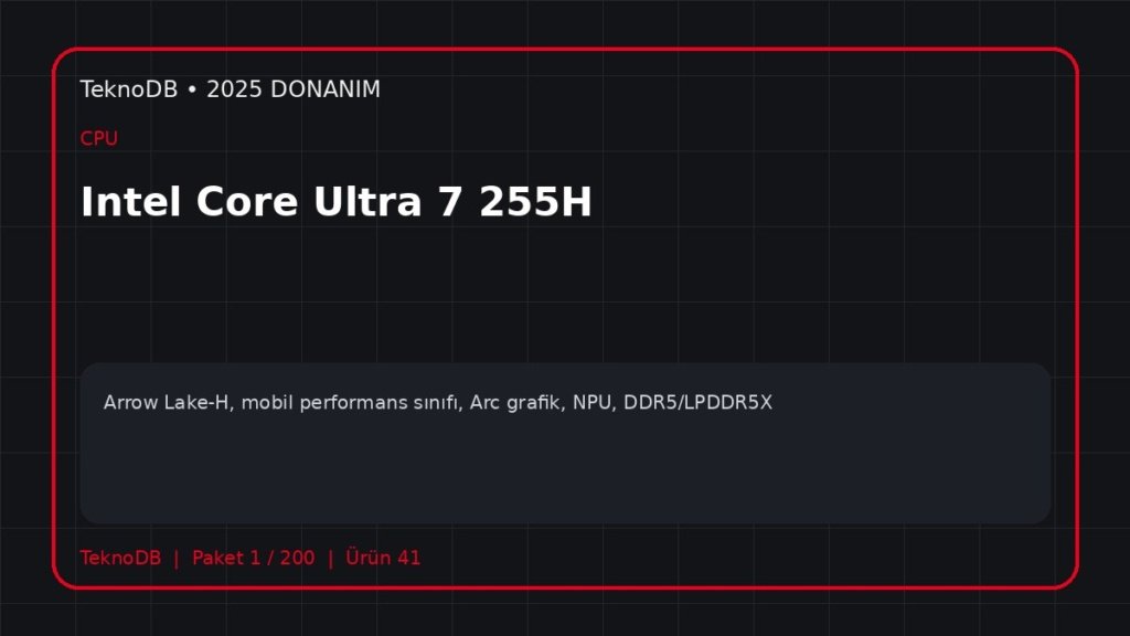 Intel Core Ultra 7 255H