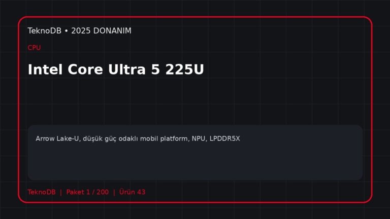 Intel Core Ultra 5 225U