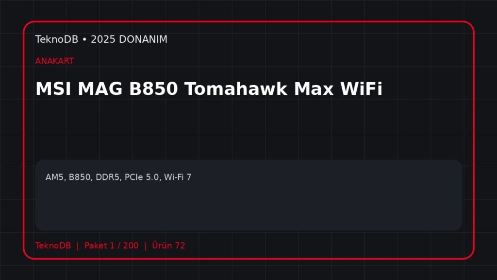 MSI MAG B850 Tomahawk Max WiFi
