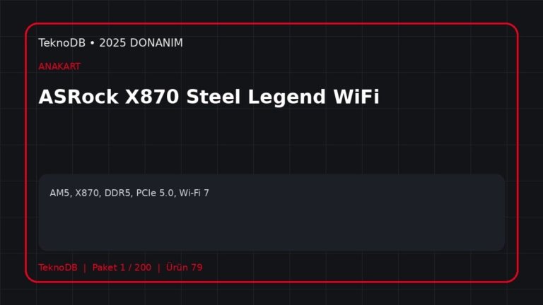 ASRock X870 Steel Legend WiFi