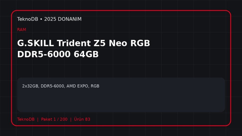 G.SKILL Trident Z5 Neo RGB DDR5-6000 64GB