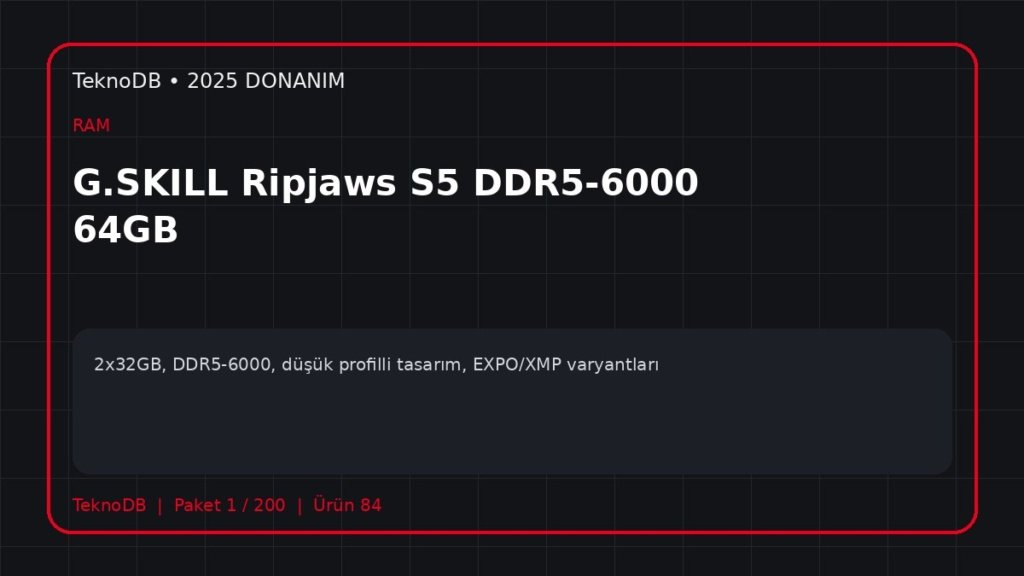 G.SKILL Ripjaws S5 DDR5-6000 64GB