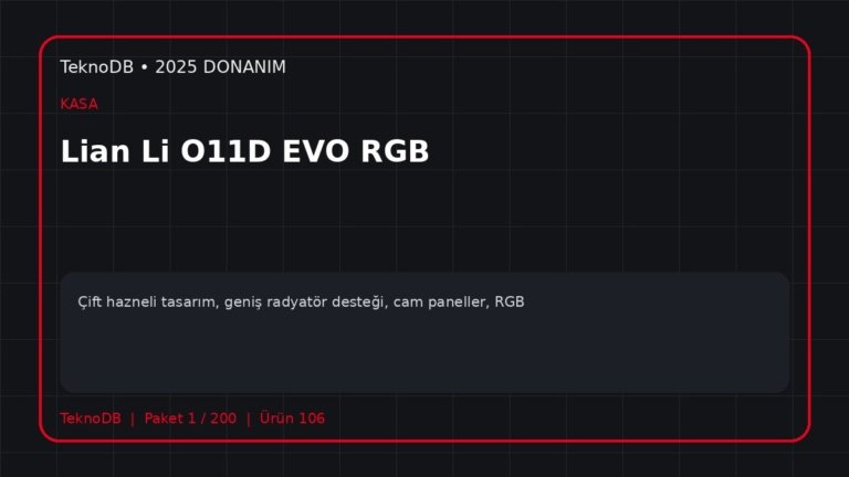 Lian Li O11D EVO RGB