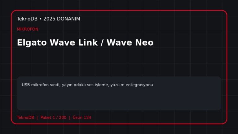 Elgato Wave Link / Wave Neo