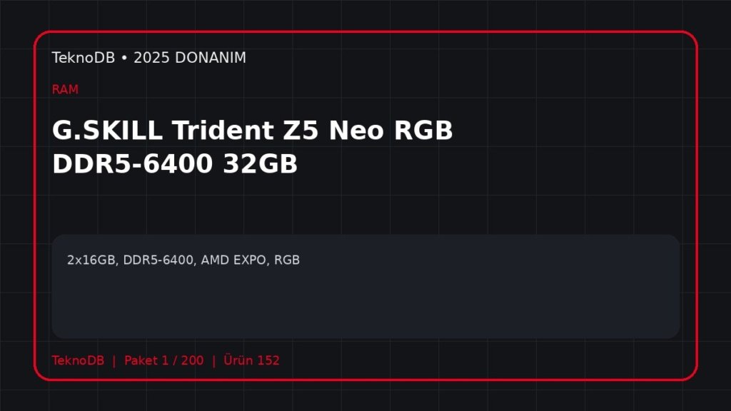 G.SKILL Trident Z5 Neo RGB DDR5-6400 32GB