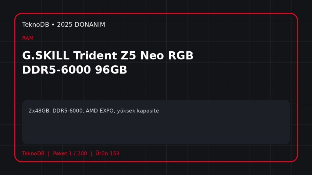 G.SKILL Trident Z5 Neo RGB DDR5-6000 96GB