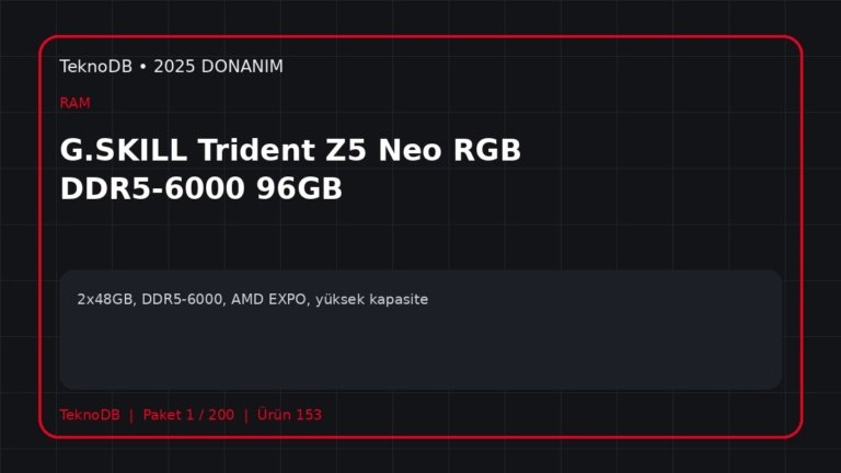 G.SKILL Trident Z5 Neo RGB DDR5-6000 96GB