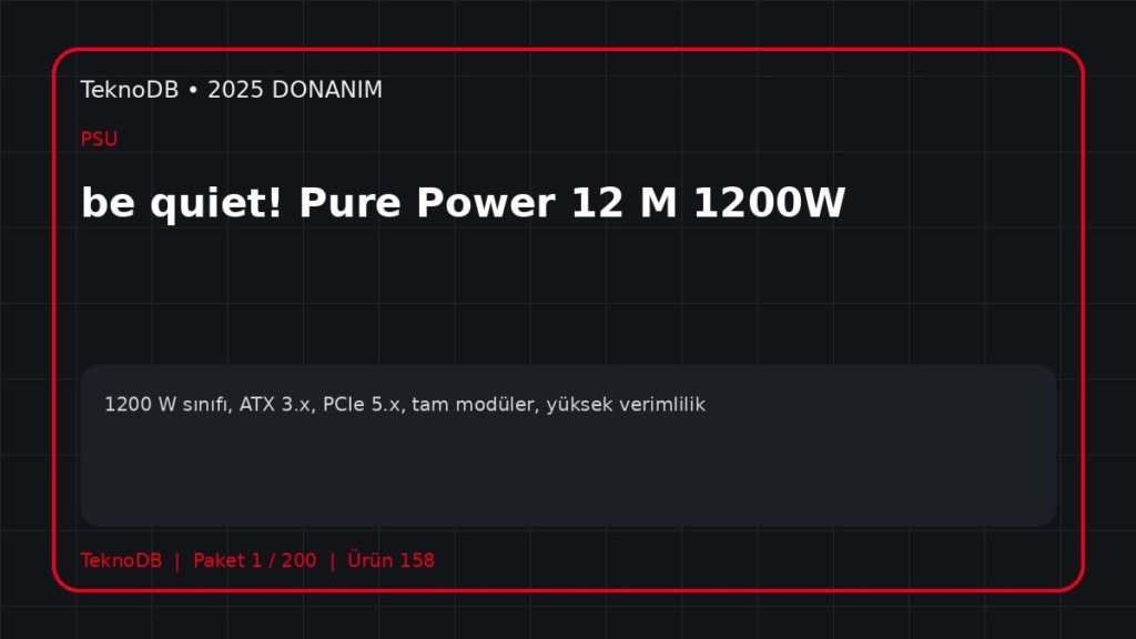 be quiet! Pure Power 12 M 1200W