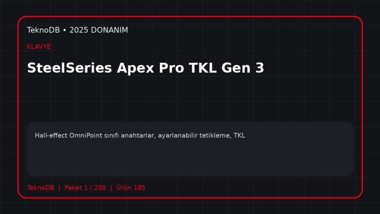 SteelSeries Apex Pro TKL Gen 3