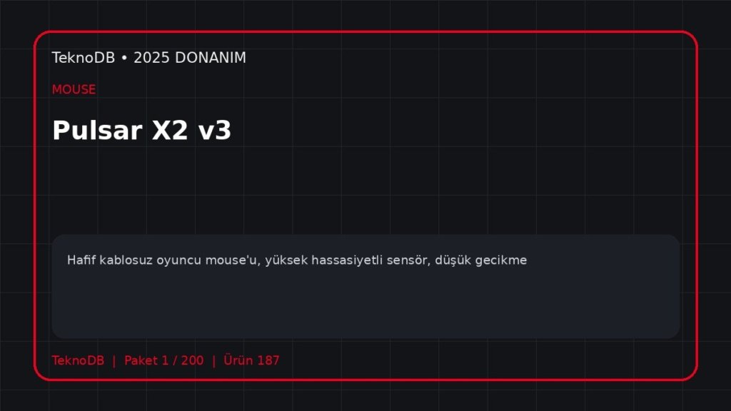 Pulsar X2 v3