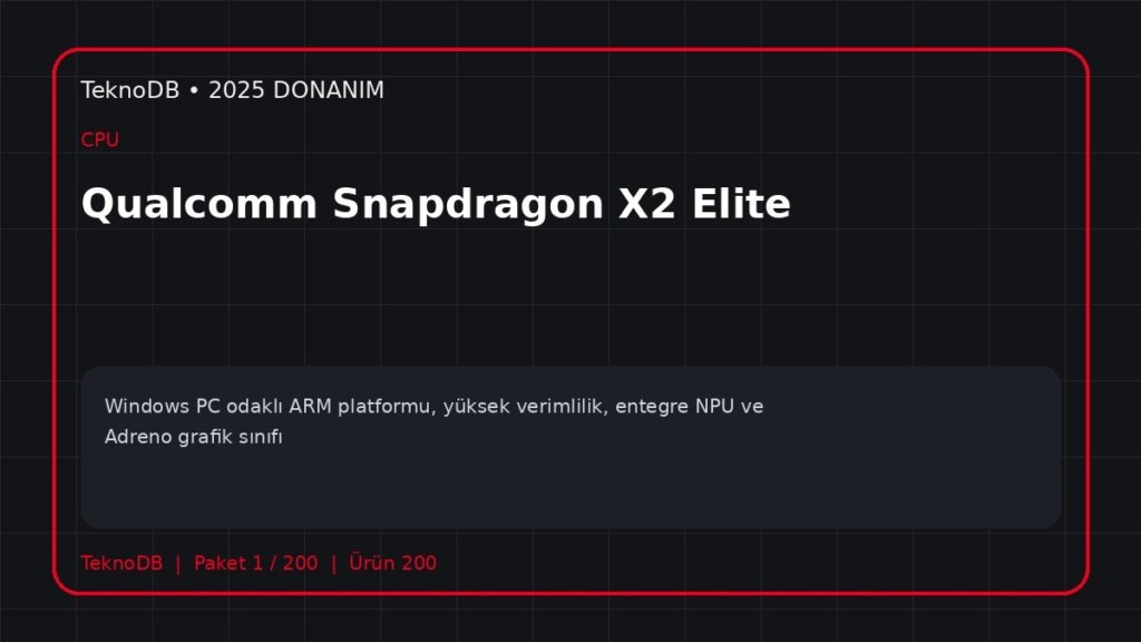 Qualcomm Snapdragon X2 Elite