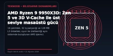 AMD Ryzen 9 9950X3D: Zen 5 ve 3D V-Cache ile üst seviye masaüstü gücü