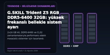 G.SKILL Trident Z5 RGB DDR5-6400 32GB: yüksek frekanslı bellekle sistem ayarı