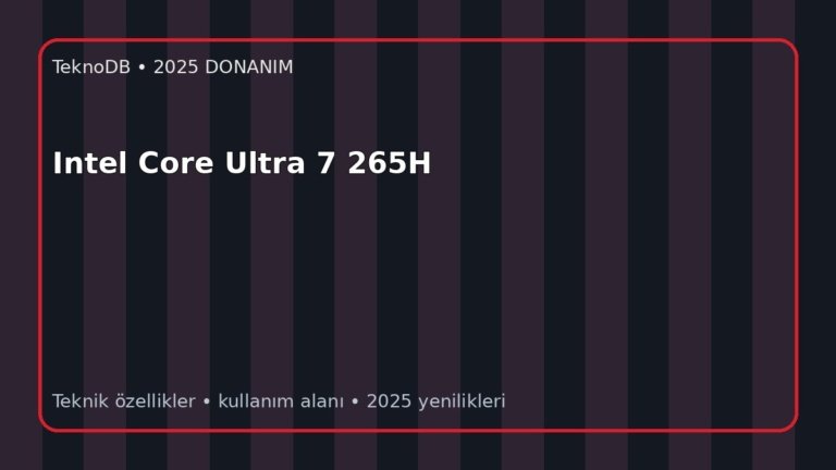 Intel Core Ultra 7 265H
