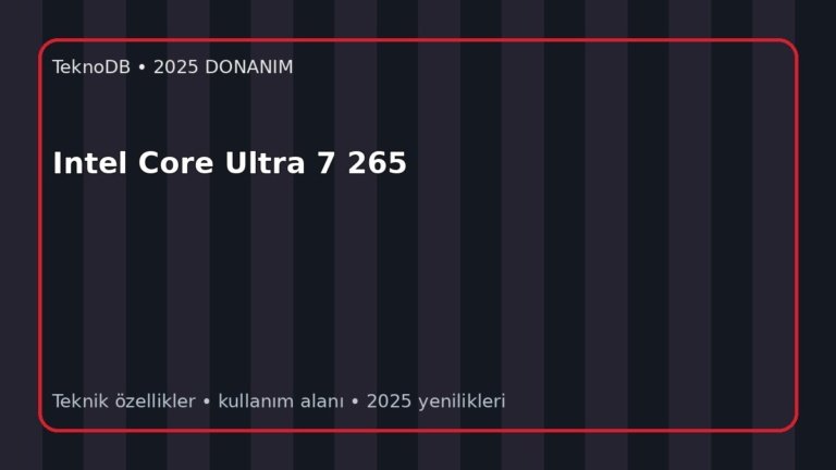 Intel Core Ultra 7 265
