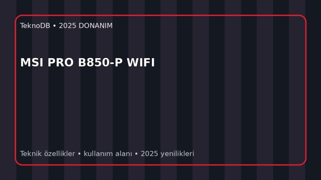 MSI PRO B850-P WIFI