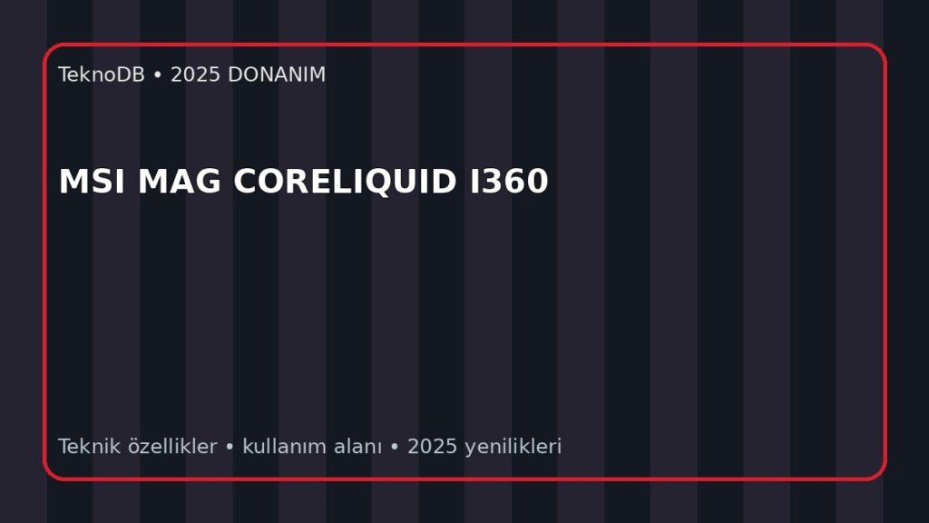 MSI MAG CORELIQUID I360