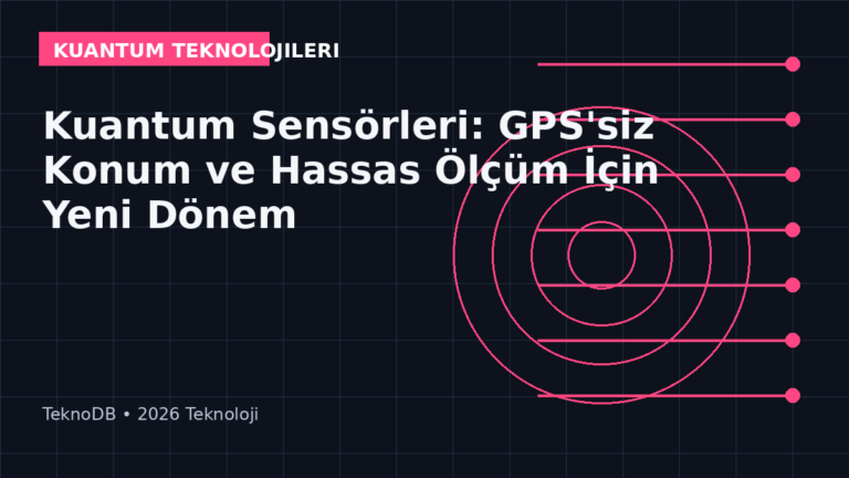 Kuantum Sensörleri: GPS'siz Konum ve Hassas Ölçüm İçin Yeni Dönem