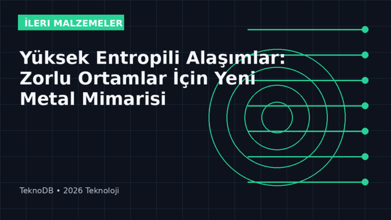 Yüksek Entropili Alaşımlar: Zorlu Ortamlar İçin Yeni Metal Mimarisi