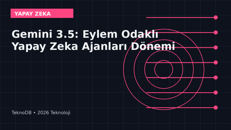 Gemini 3.5: Eylem Odaklı Yapay Zeka Ajanları Dönemi