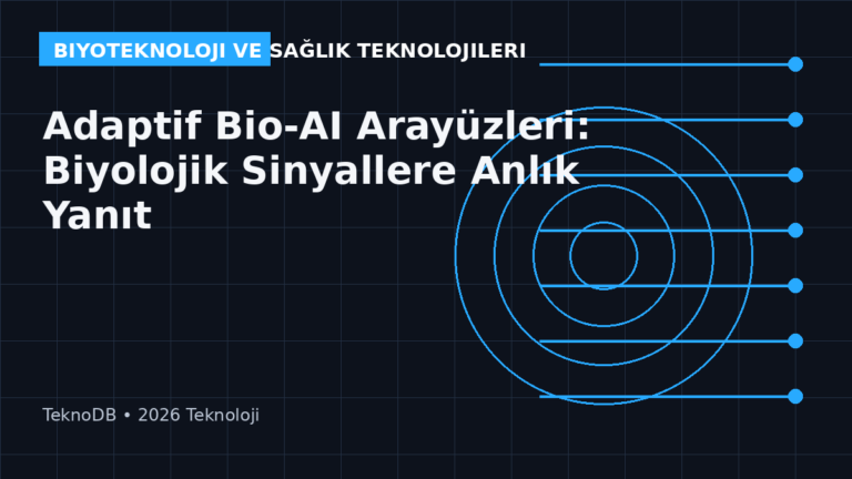 Adaptif Bio-AI Arayüzleri: Biyolojik Sinyallere Anlık Yanıt