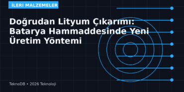 Doğrudan Lityum Çıkarımı: Batarya Hammaddesinde Yeni Üretim Yöntemi