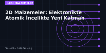 2D Malzemeler: Elektronikte Atomik İncelikte Yeni Katman