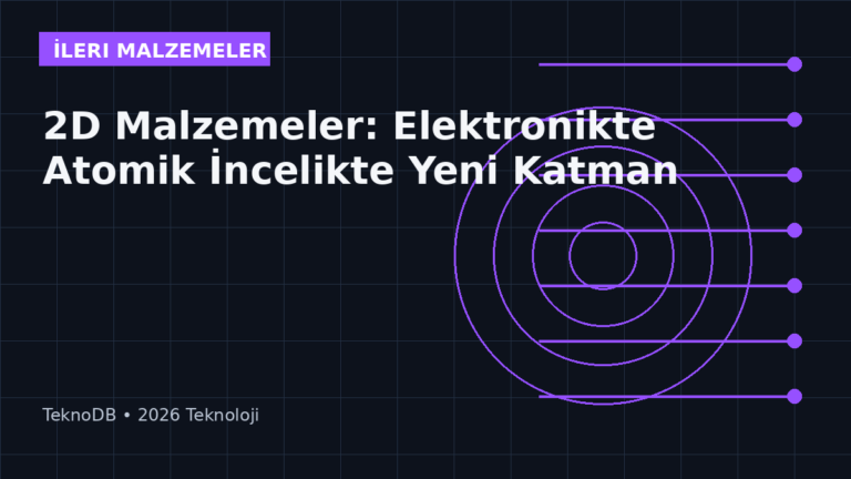 2D Malzemeler: Elektronikte Atomik İncelikte Yeni Katman