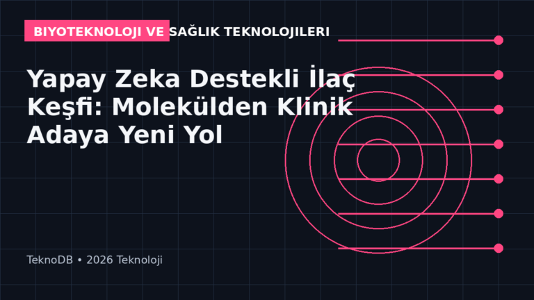 Yapay Zeka Destekli İlaç Keşfi: Molekülden Klinik Adaya Yeni Yol