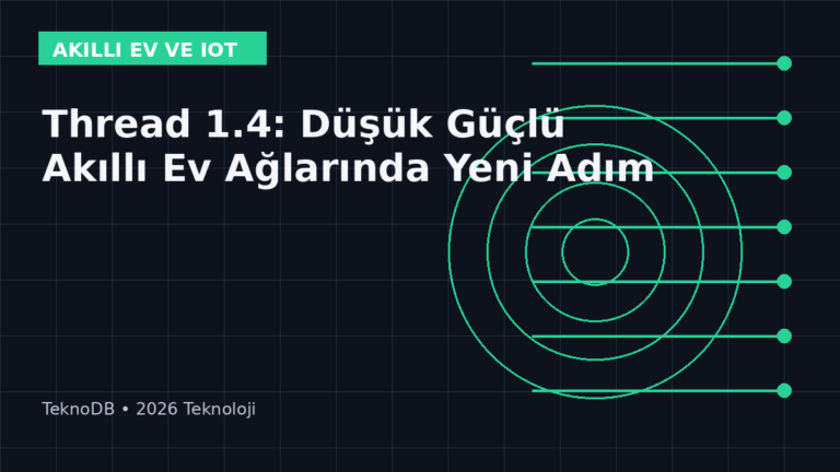 Thread 1.4: Düşük Güçlü Akıllı Ev Ağlarında Yeni Adım
