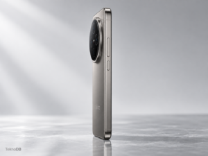 İnce gövde, düz metal çerçeve ve yan tuş yerleşimi, telefonun elde kullanım ergonomisini ve premium tasarım çizgisini gösteriyor.