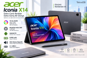 Acer Iconia X14 özellikleri: 14 inç OLED ekran ve Android 16?